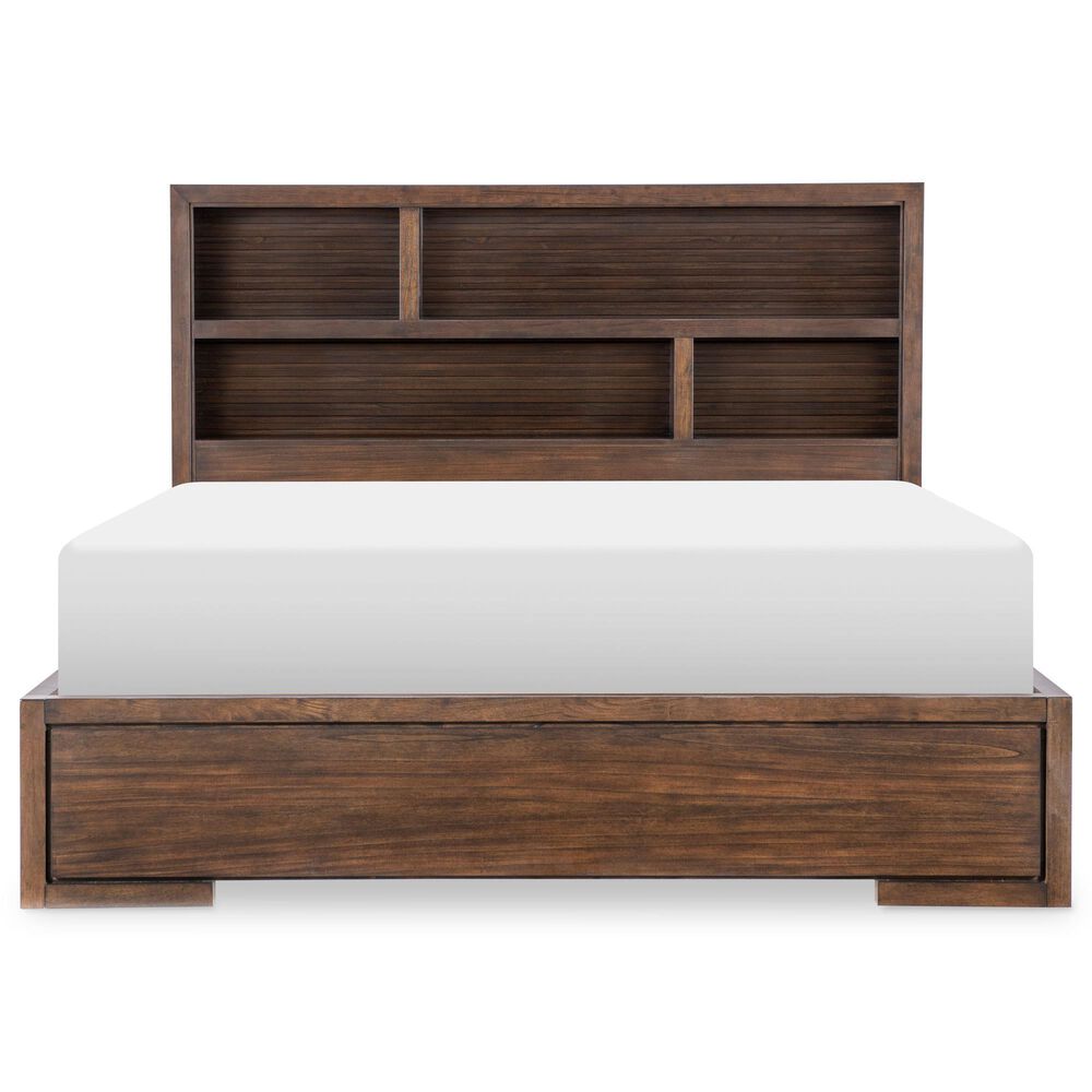 Legacy Classic Architect 4-Piece King Bookcase Bedroom Set in Onyx with LED Lighting, , large