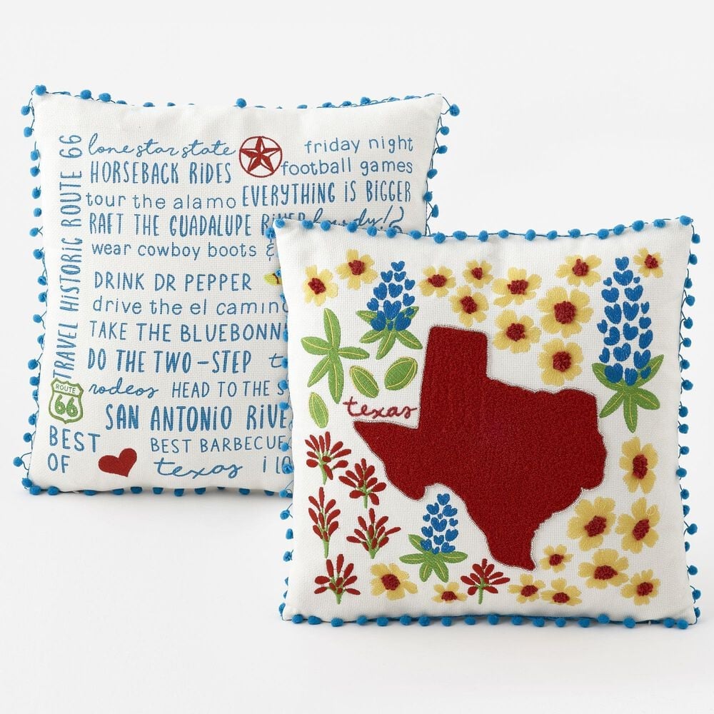One Hundred 80 Degrees Texas Bloom Fabric Pillow, , large