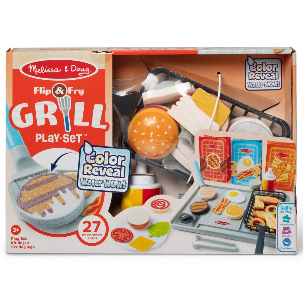 Melissa &amp; Doug Flip and Fry Grill Play Set with Water WOW, , large