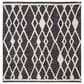 Safavieh Micro-Loop MLP157H 5" Square Charcoal and Ivory Area Rug, , large