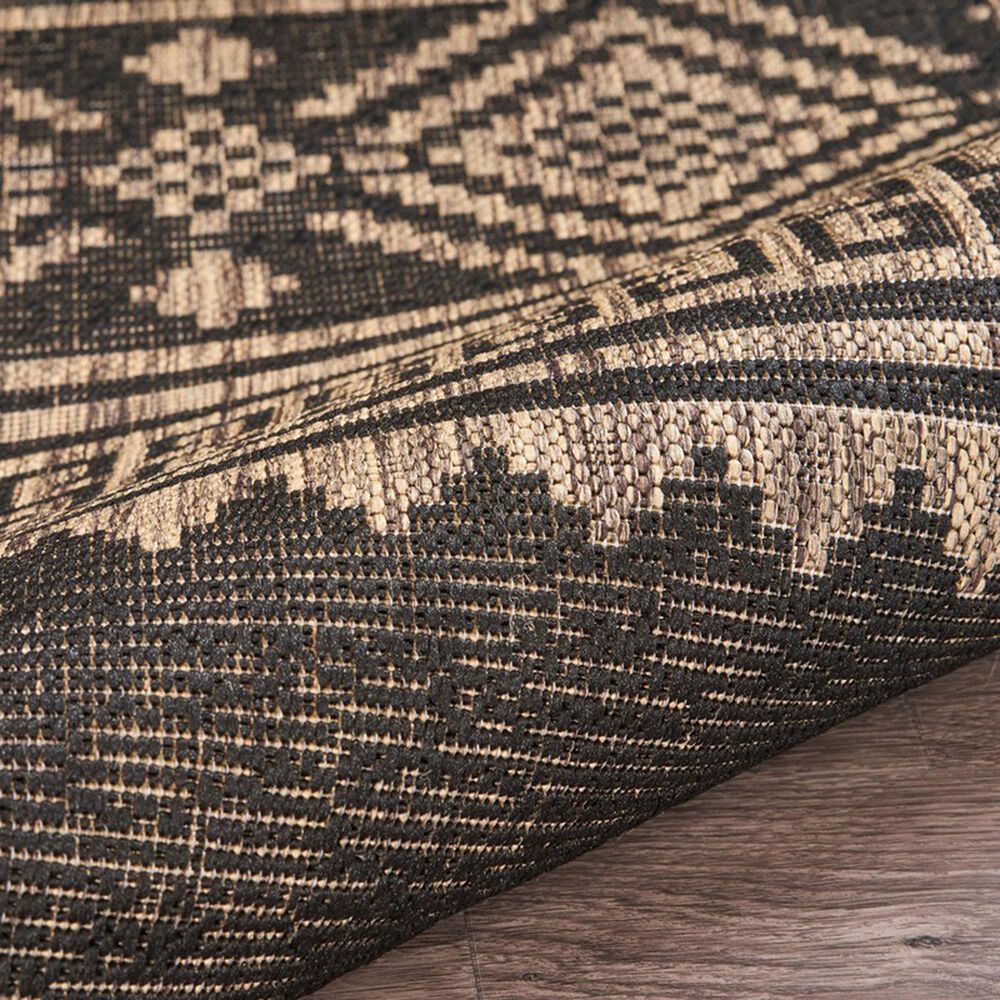 L&amp;R Resources Sun Shower 5&#39; x 8&#39; Black and Brown Indoor/Outdoor Area Rug, , large