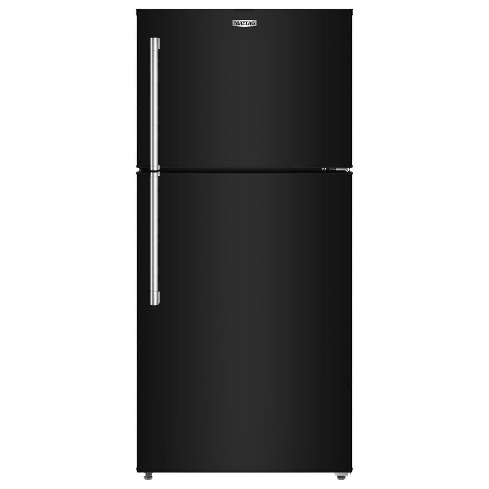 Maytag 19 Cu. Ft. Top Freezer Refrigerator with Garage Mode in Black, , large