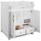 James Martin Bellshire 30" Single Bathroom Vanity in Bright White with 3 cm Lime Delight Silestone Top and Rectangular Sink, , large