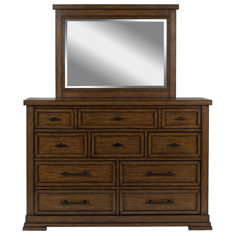 Ashley Taffenbrook 4-Piece Queen Storage Bedroom Set in Medium Brown and Black, , large