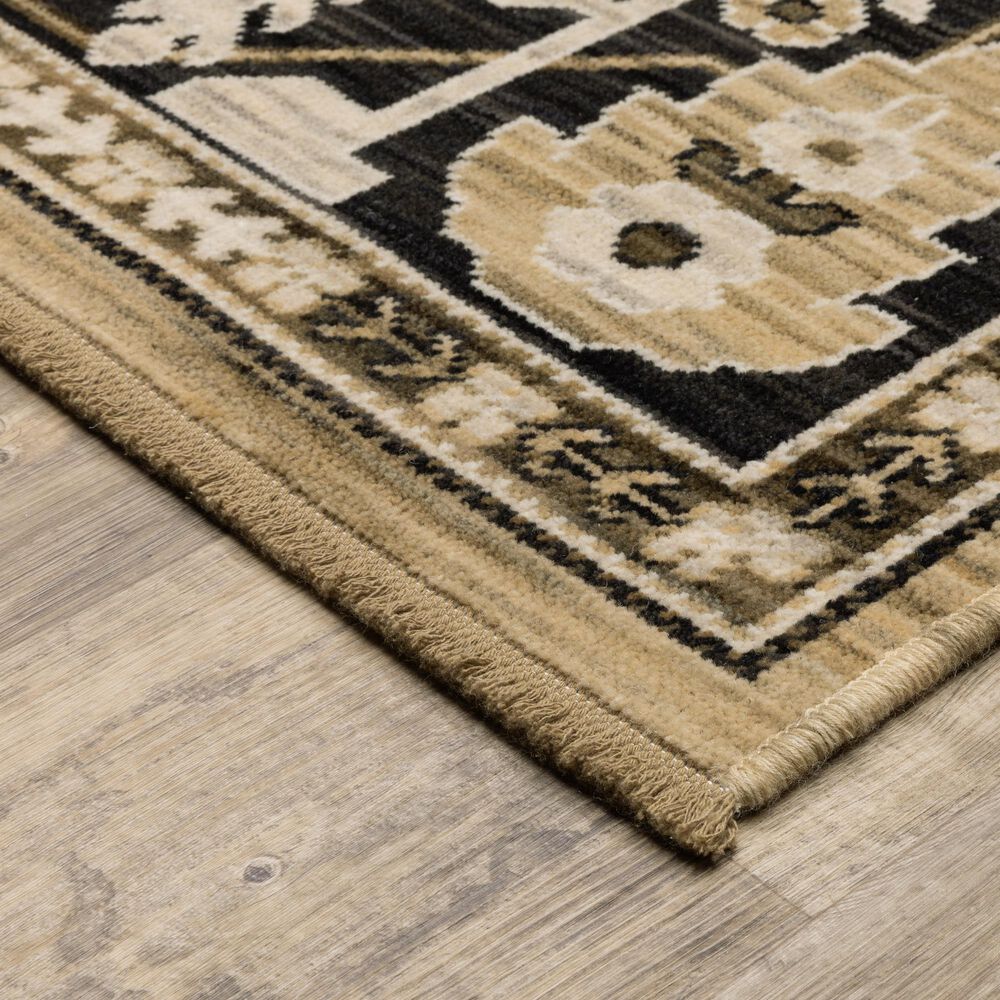 Oriental Weavers Acacia ACA12 Tan and Black 2&#39; x 3&#39; Area Rug, , large