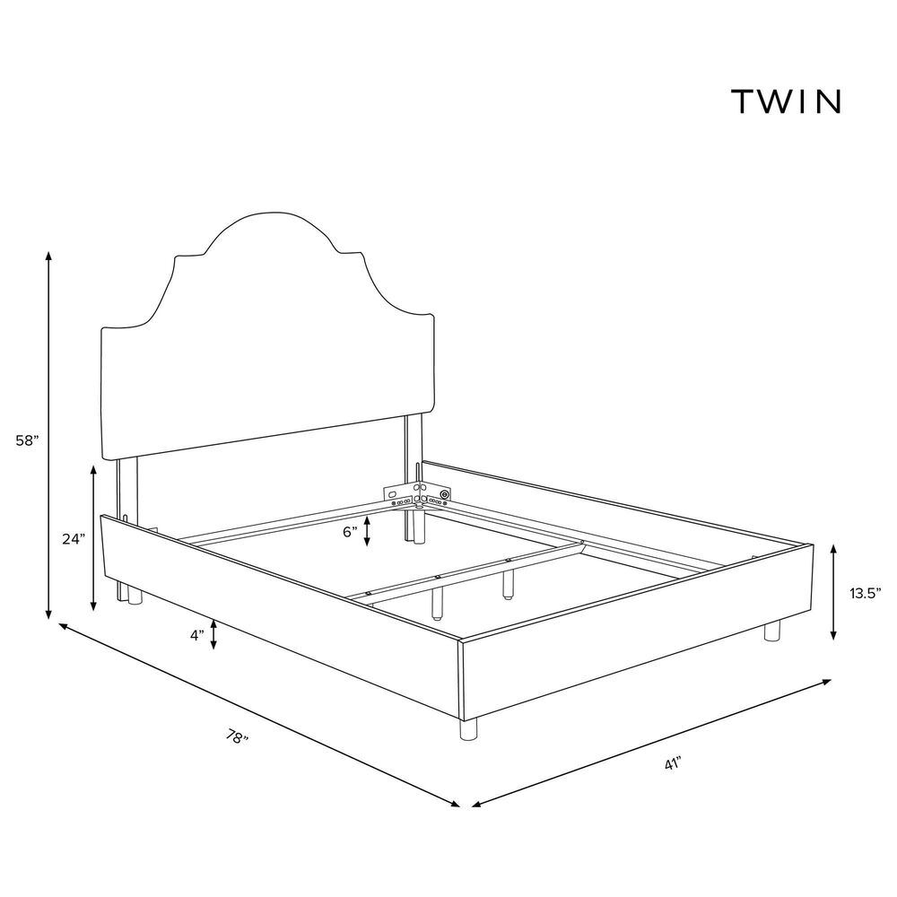 Skyline Furniture Marion Twin Panel Bed in Titan Walnut NFM