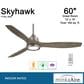 Minka-Aire Skyhawk 60" LED Ceiling Fan in Burnished Nickel, , large