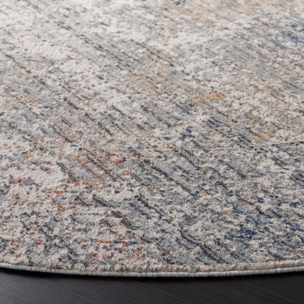 Safavieh Dream DRM426F 6&#39;7&quot; Round Grey and Blue Area Rug, , large