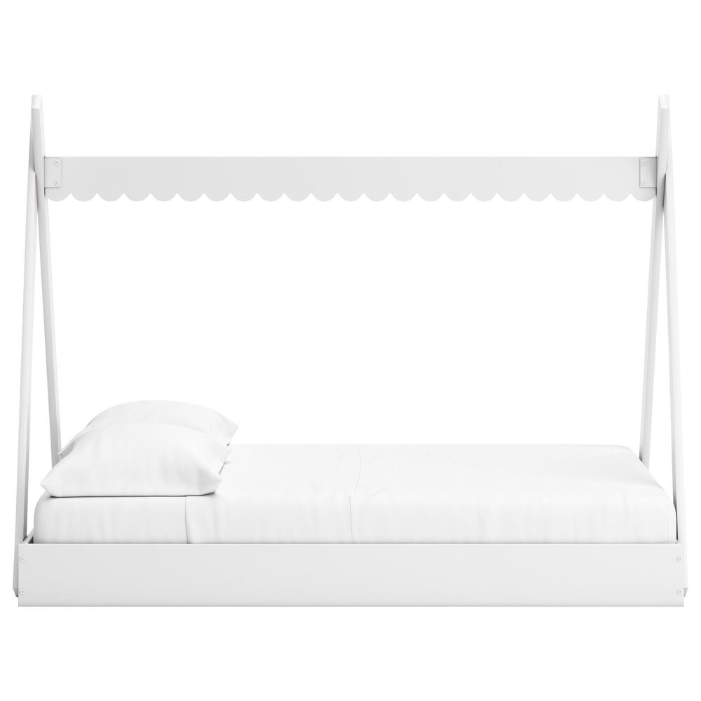 Ashley Hallityn Full Tent Bed in Matte White, , large