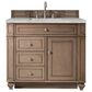 James Martin Vanities Bristol 36" Single Bathroom Vanity in Whitewashed Walnut with 3 cm Victorian Silver Quartz Top and Rectangular Sink, , large