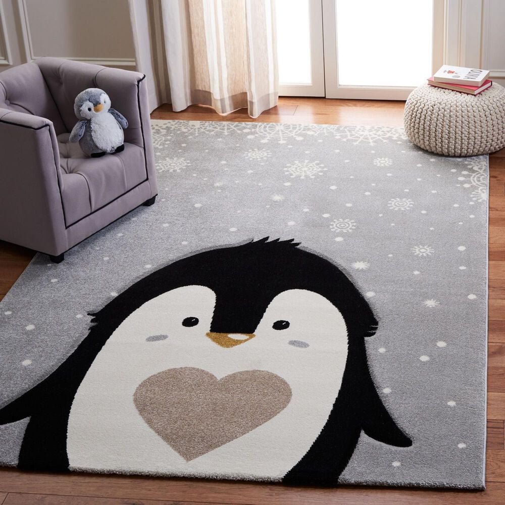 Safavieh Carousel 6&#39;7&quot; x 9&#39; Light Grey and Black Kids  Area Rug, , large