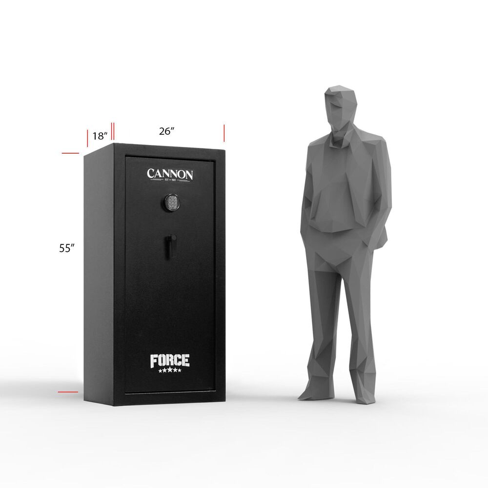 Cannon Force Series 24 Gun Safe in Matte Black, , large