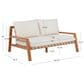 Linon Home Decor Cassius Slanted Back Bench in Off-White, , large