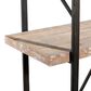 Maple and Jade 4-Shelf Industrial Shelving Unit in Rustic Distressed Brown and Black, , large