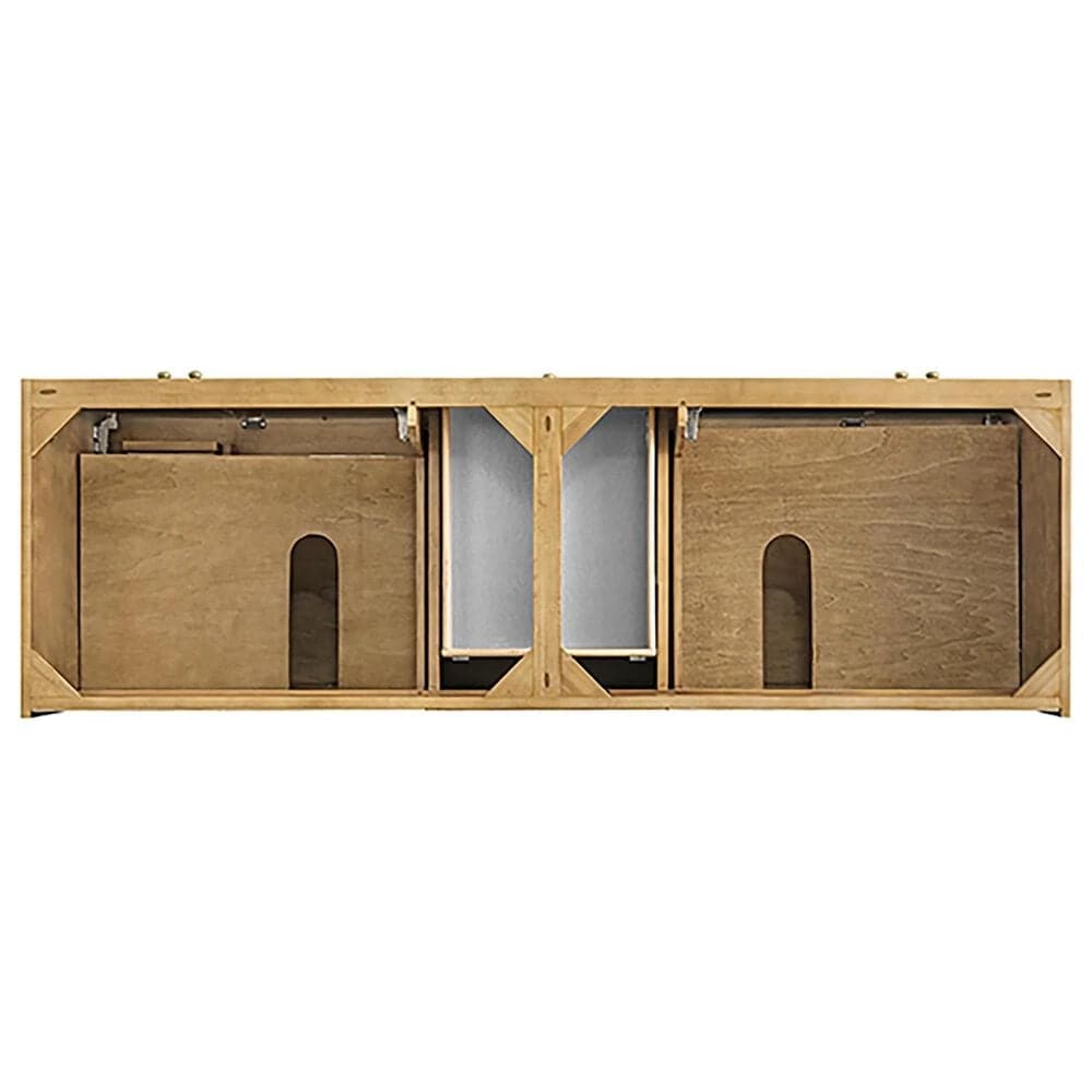 James Martin Vanities Laurent 72&quot; Double Bathroom Vanity in Light Natural Oak with 3 cm Ethereal Noctis Quartz Top and Rectangular Sinks, , large