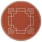 Surya Alfresco 8"10" Round Rust, Brown and Beige Indoor/Outdoor Area Rug, , large