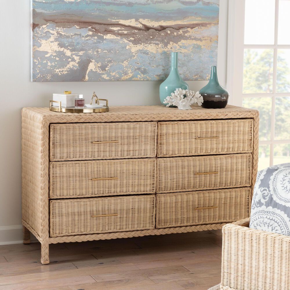 Baxton Studio Lanica 6-Drawer Dresser in Sun Bleached, , large