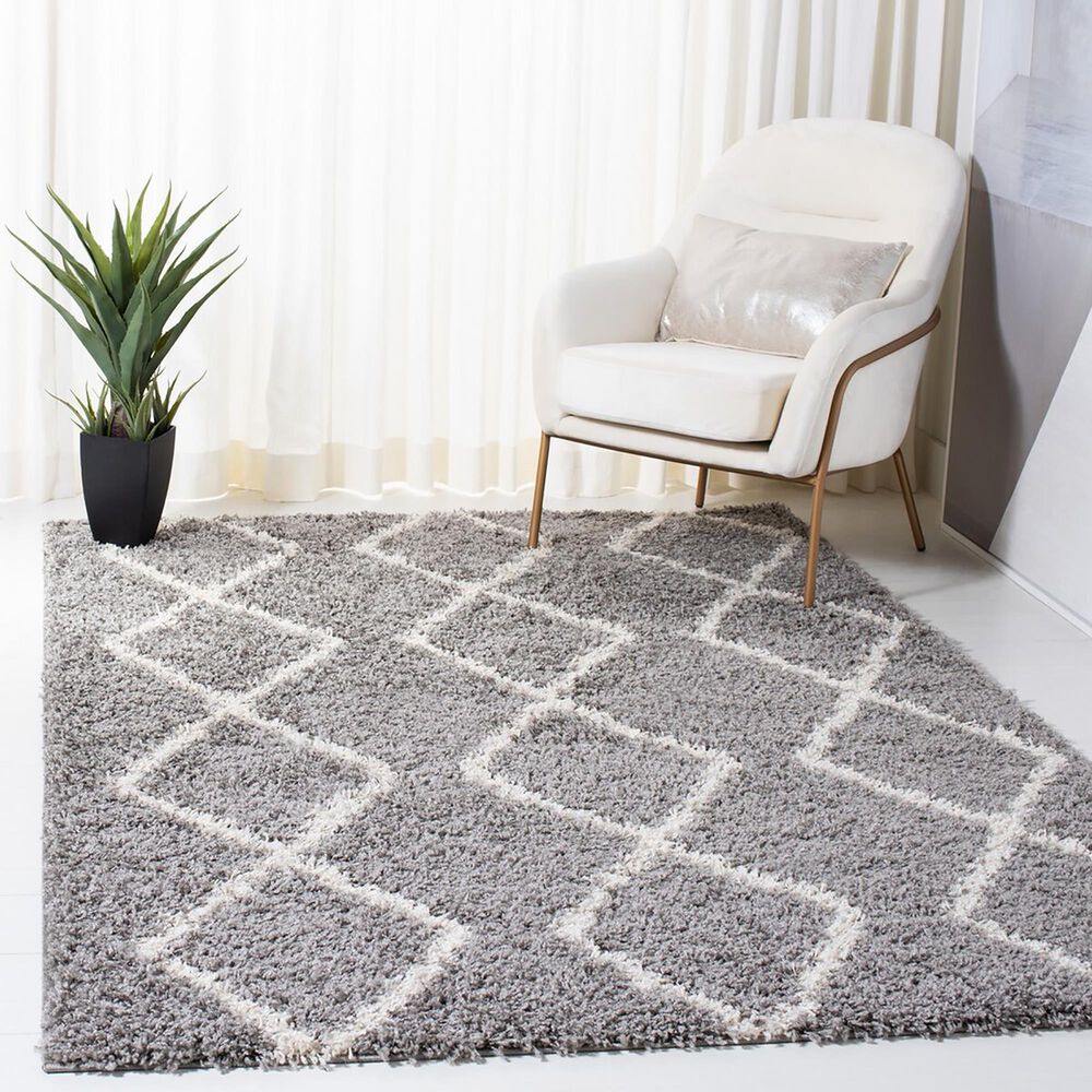 Safavieh Venus Shag VNS682J 4&#39; x 6&#39; Grey and Ivory Area Rug, , large