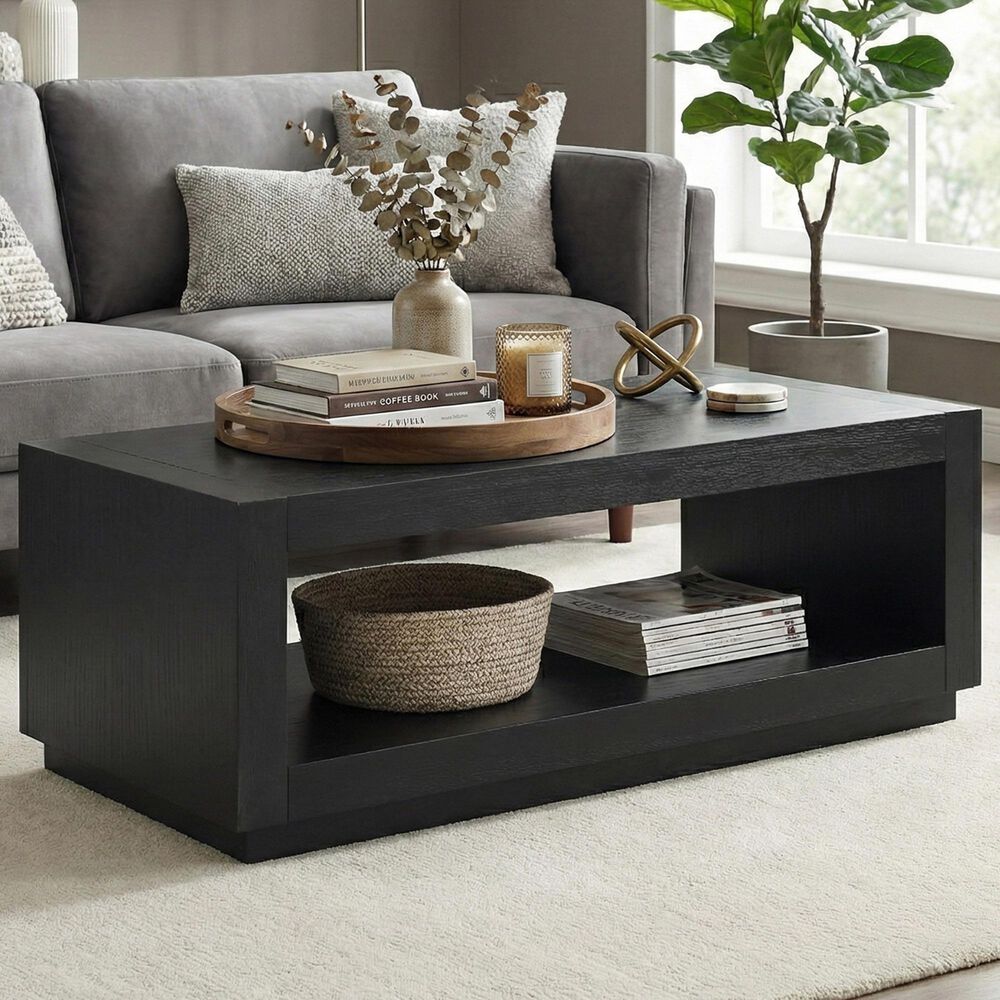 Furniture of America Gryel Coffee Table in Black, , large