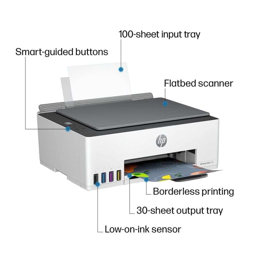 HP Smart Tank 5101 All-in-One Printer in White, , large
