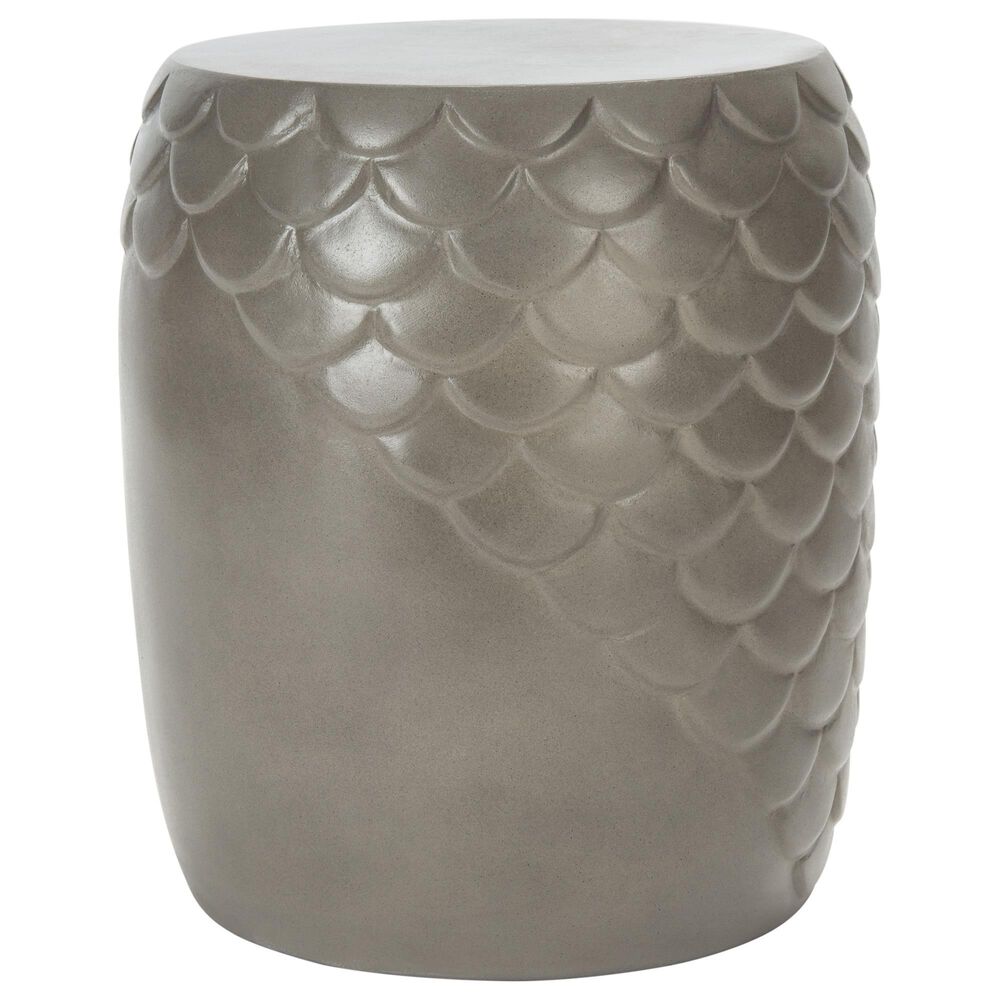 Safavieh Pacifica Patio Accent Stool in Dark Gray, , large
