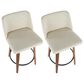 Lumisource Tintori Counter Stool in Cream, Walnut and Black (Set of 2), , large