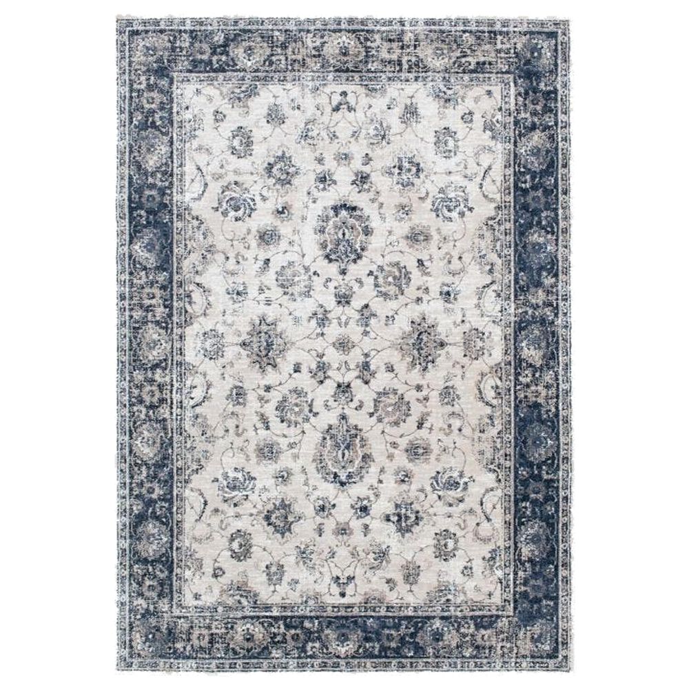 Central Oriental Clearwater Oriel 8" Round Biscuit and Nightfall Area Rug, , large