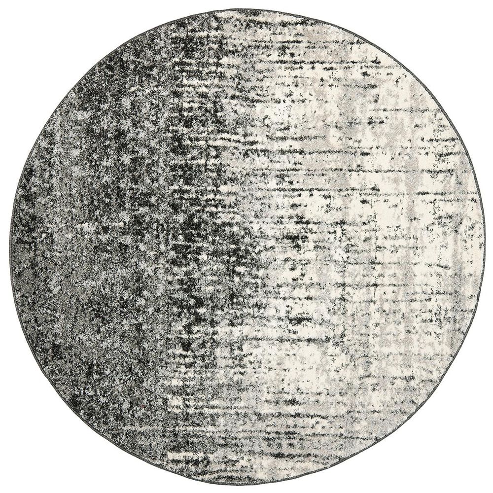 Safavieh Retro RET2770-9079-6R 6&#39; Round Black/Light Grey Area Rug, , large