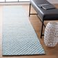 Safavieh Micro-Loop MLP353M 2"3" x 9" Blue and Ivory Runner, , large