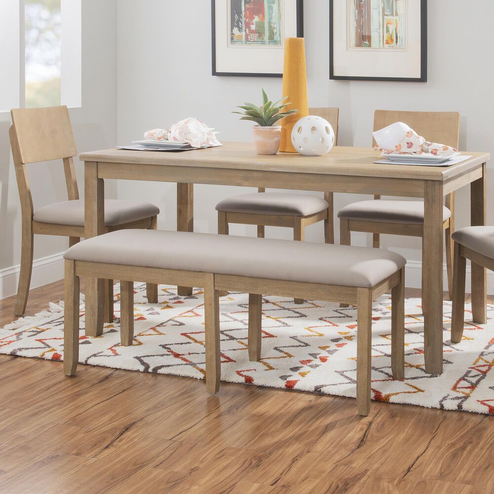 Linon Home Decor Jorissen Bench in Grey Wash, , large