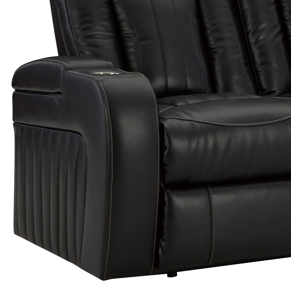 Ashley Caveman Den 2-Piece Power Reclining Living Room Set in Midnight, , large