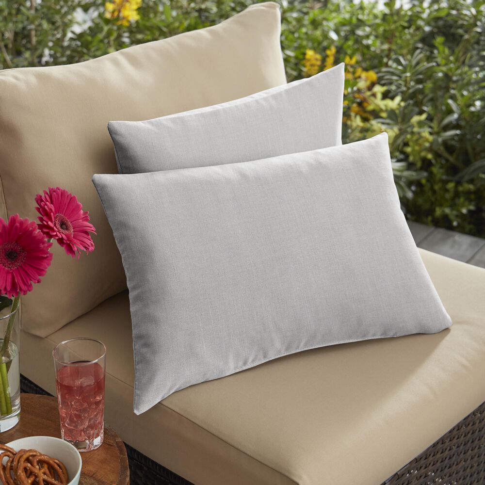 Sorra Home Sunbrella 13" x 20" Pillow in Cast Pumice (Set of 2), , large