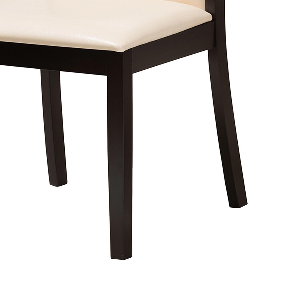 Baxton Studio Evelyn Side Chair in Dark Brown (Set of 2), , large