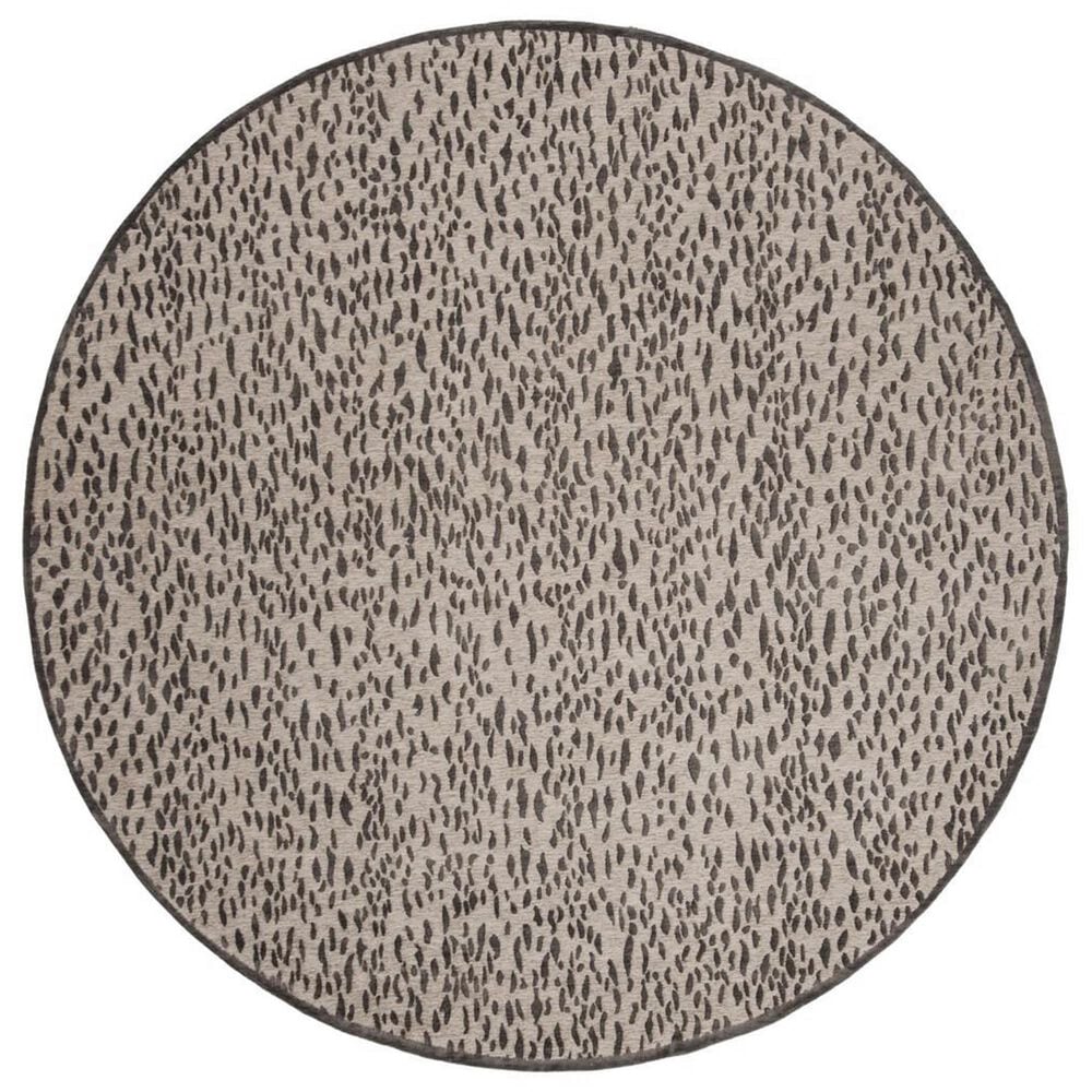 Safavieh Marbella 6" Round Dark Grey and Light Grey Area Rug, , large