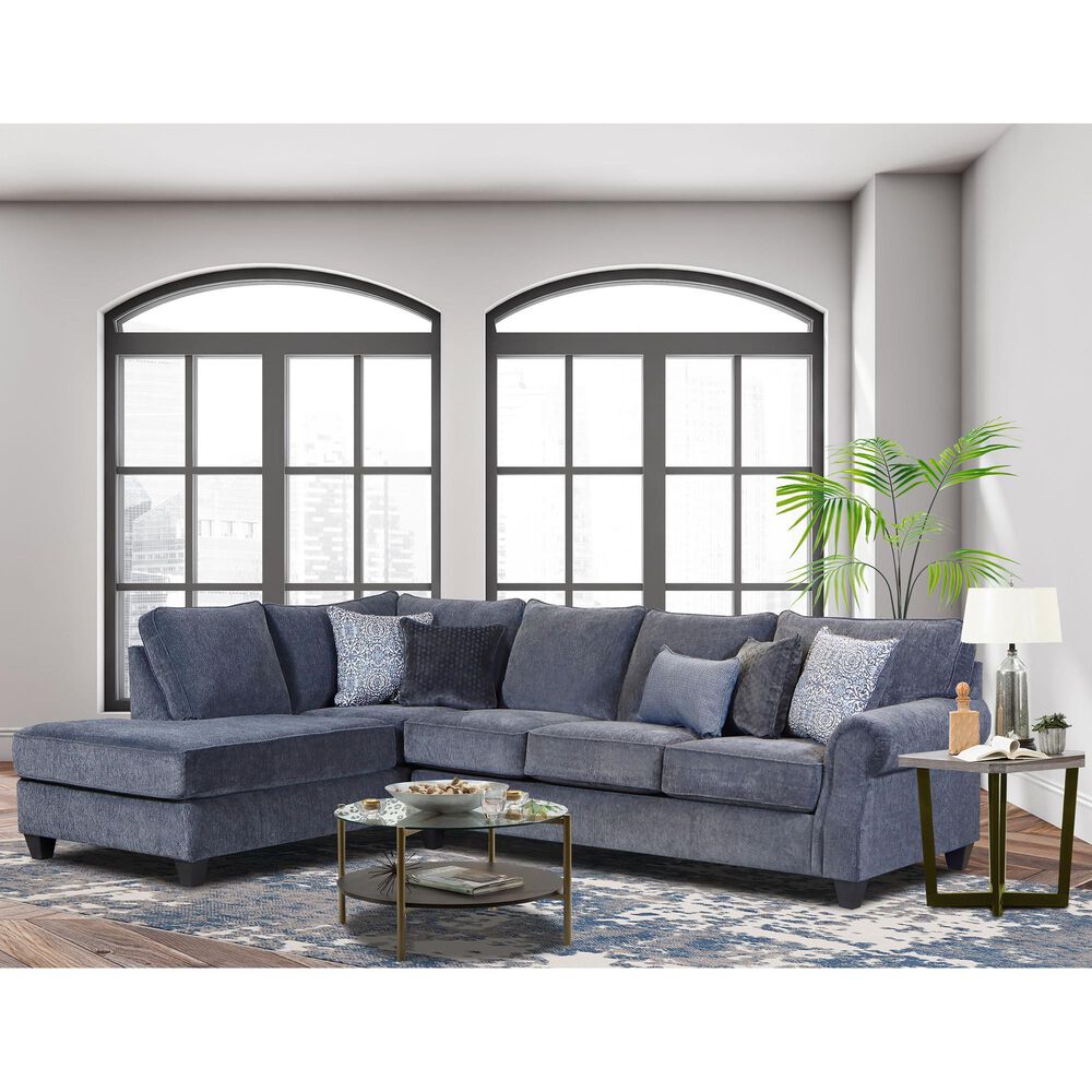 Fusion Furniture 2-Piece Stationary Left Facing Sectional with Chaise in Tripoli Anchor, , large