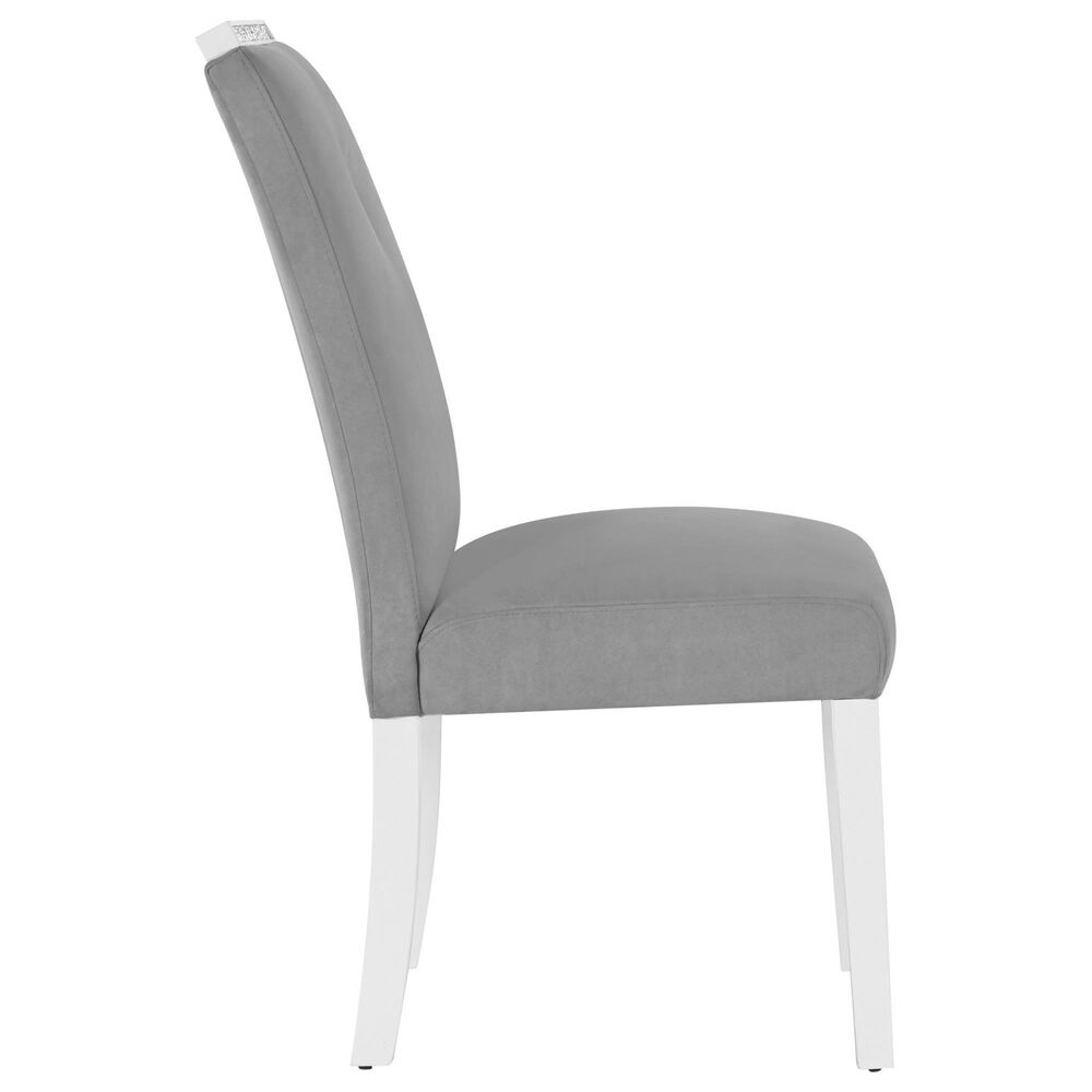 Global Furniture USA Monoco Pedestal Dining Table and 4 Dining Chairs in White, , large