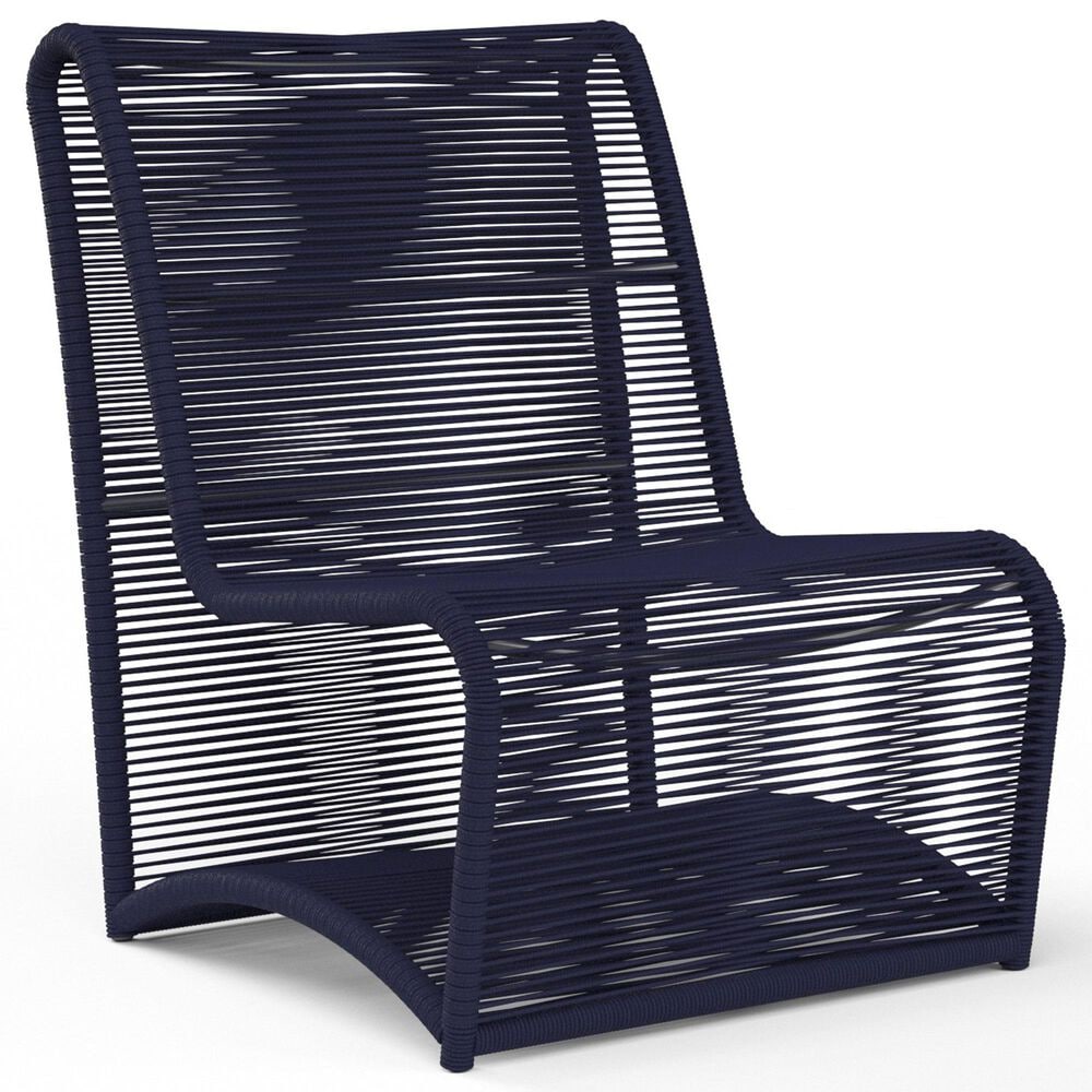 Sunset West Marino Patio Armless Chair in Navy, , large