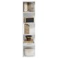 HOMLUX 5-Tier Corner Open Shelf Bookcase in White, , large