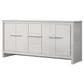Lexora Home Lafarre 72" Double Bathroom Vanity in White with 2 cm White Cultured Marble Top and Rectangular Sinks, , large