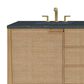 James Martin Vanities Solene 72" Double Bathroom Vanity in Seaside Oak with 3 cm Charcoal Soapstone Quartz Top and Rectangular Sinks, , large