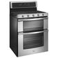 Whirlpool 6.0 Cu. Ft. Gas Double Oven Range with Center Oval Burner in Stainless Steel, , large