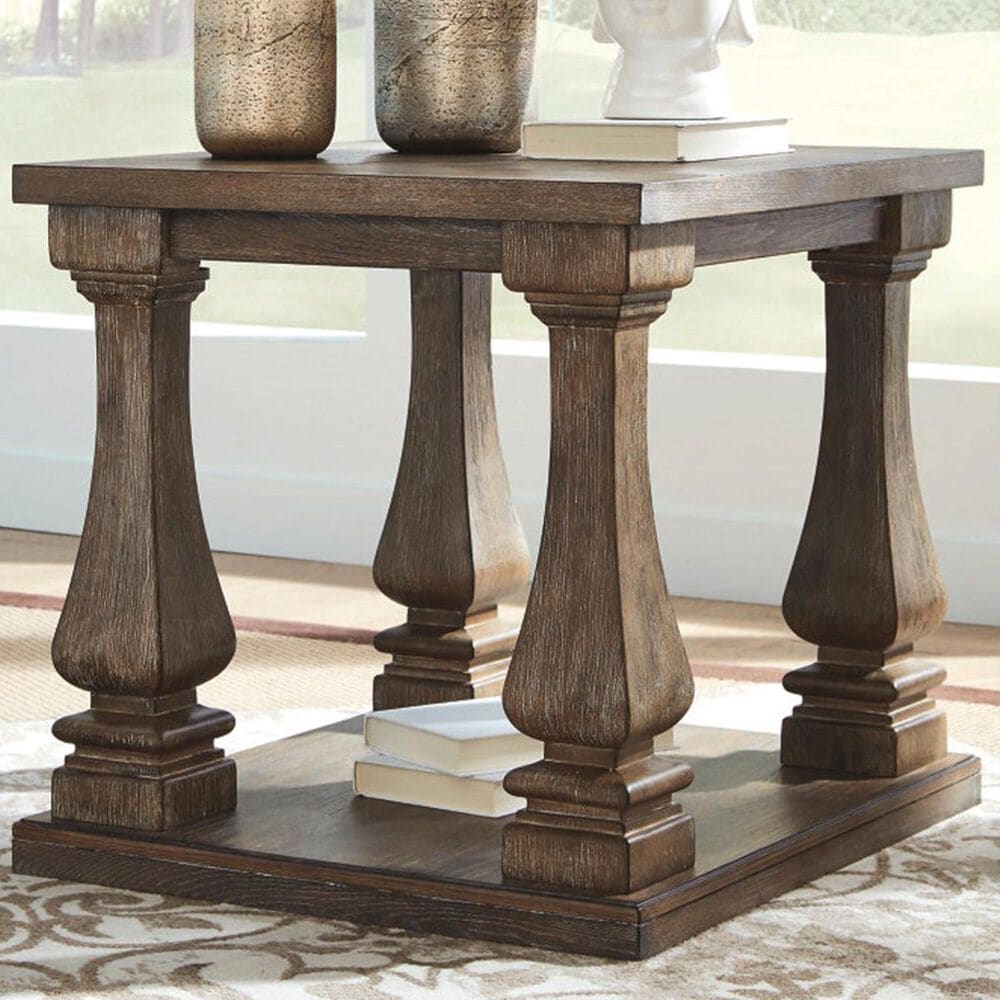 Ashley Johnelle End Table in Weathered Gray, , large