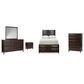Ashley Vanmore 5-Piece Full Storage Bedroom Set in Dark Brown, , large