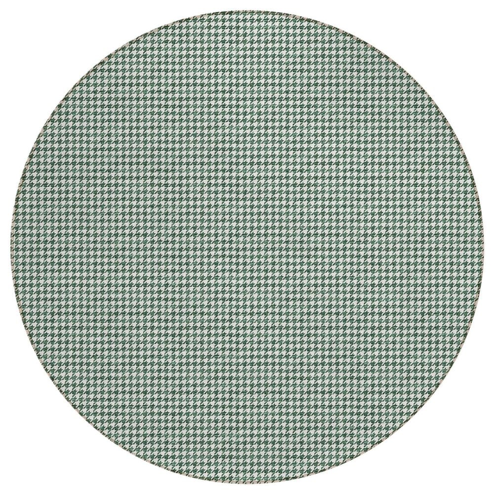 Dalyn Rug Company Hinton 6" Round Green Indoor/Outdoor Area Rug, , large