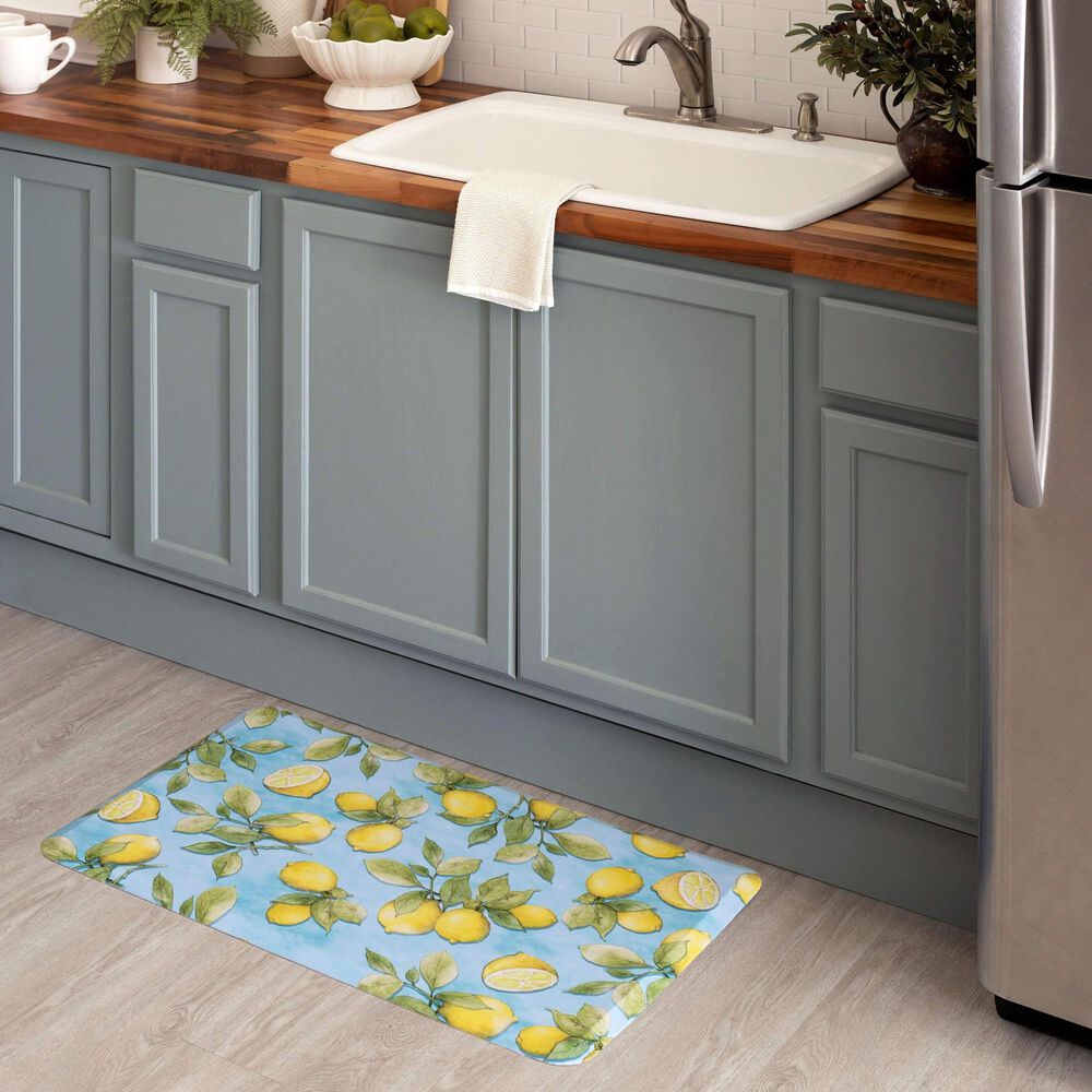 Mohawk Dri-Pro Lemons All Over Slice 1&#39;6&quot; x 2&#39;6&quot; Multicolor Door Mat, , large