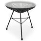 Hearth and Haven Nusa Round Patio Side Table in Black and Clear, , large
