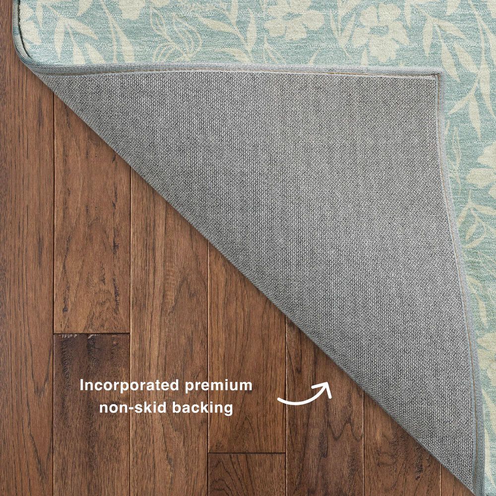 Dalyn Rug Company Soft Essentials Floral Sky 2'3" x 7'6" Indoor/Outdoor Runner, , large