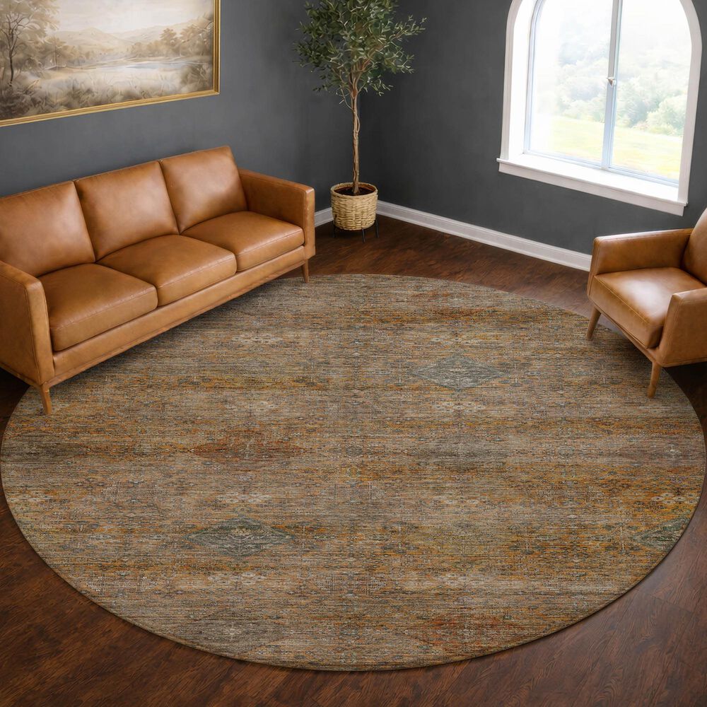 Dalyn Rug Company Aristo AR1 Terracotta 8' Round Area Rug, , large