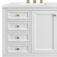 James Martin Vanities Chicago 60" Double Bathroom Vanity in Glossy White with 3 cm White Zeus Quartz Top and Rectangular Sinks, , large
