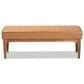 Baxton Studio Daymond Dining Bench with Tan Cushion in Walnut Brown, , large